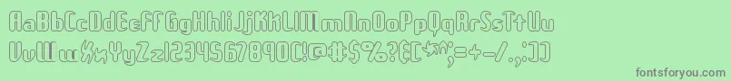 Unxgalo Font – Gray Fonts on Green Background