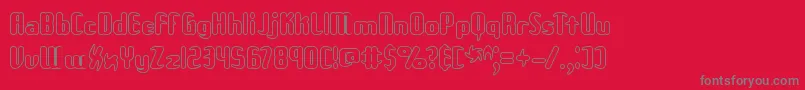 Unxgalo Font – Gray Fonts on Red Background