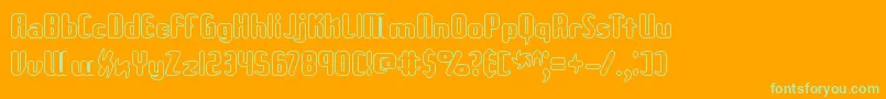 Unxgalo Font – Green Fonts on Orange Background