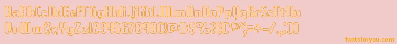 Unxgalo Font – Orange Fonts on Pink Background