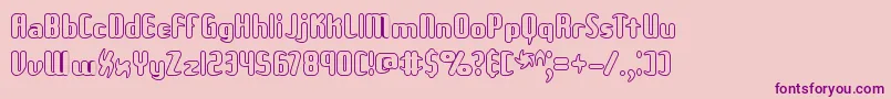 Unxgalo-Schriftart – Violette Schriften auf rosa Hintergrund