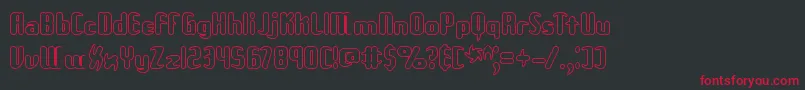 Unxgalo Font – Red Fonts on Black Background