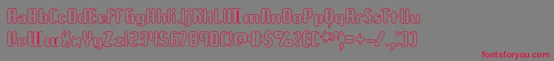 Unxgalo Font – Red Fonts on Gray Background