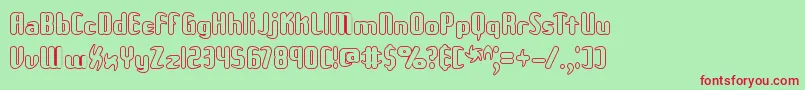 Unxgalo Font – Red Fonts on Green Background