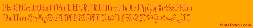 Unxgalo Font – Red Fonts on Orange Background