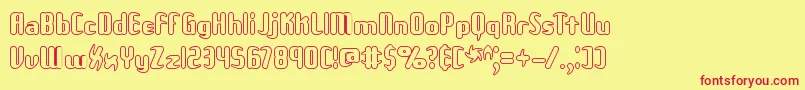 Unxgalo Font – Red Fonts on Yellow Background