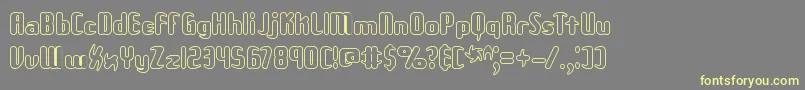 Unxgalo Font – Yellow Fonts on Gray Background