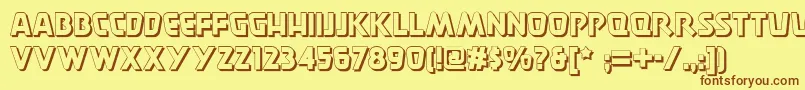 Burgerdoodletwonf Font – Brown Fonts on Yellow Background