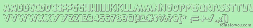 Burgerdoodletwonf Font – Gray Fonts on Green Background