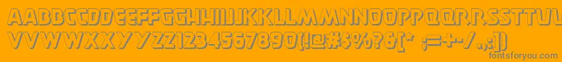 Burgerdoodletwonf-Schriftart – Graue Schriften auf orangefarbenem Hintergrund