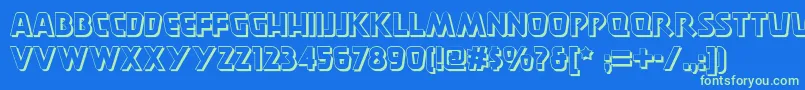 Burgerdoodletwonf Font – Green Fonts on Blue Background