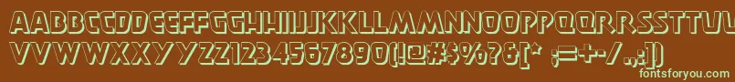 Burgerdoodletwonf Font – Green Fonts on Brown Background