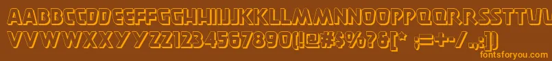 Burgerdoodletwonf Font – Orange Fonts on Brown Background