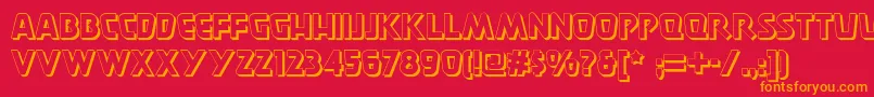 Burgerdoodletwonf Font – Orange Fonts on Red Background