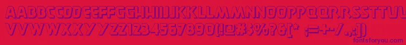 Burgerdoodletwonf Font – Purple Fonts on Red Background