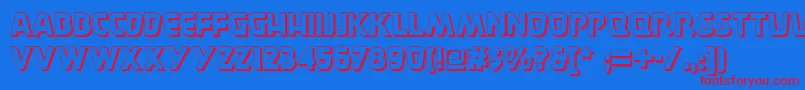 Burgerdoodletwonf Font – Red Fonts on Blue Background