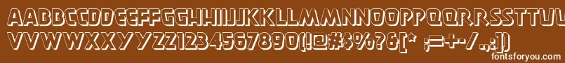 Шрифт Burgerdoodletwonf – белые шрифты на коричневом фоне