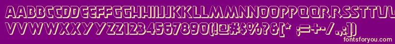 Burgerdoodletwonf Font – Yellow Fonts on Purple Background