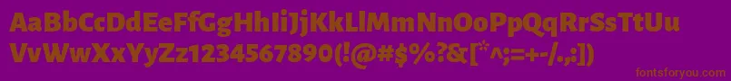 Police LunasansBlack – polices brunes sur fond violet