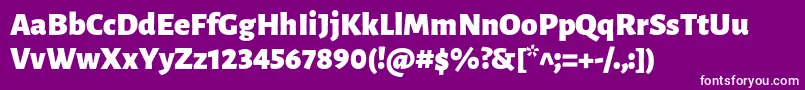 Czcionka LunasansBlack – białe czcionki na fioletowym tle