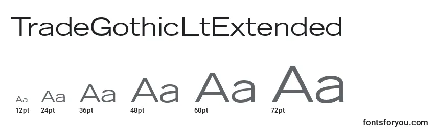 TradeGothicLtExtended Font Sizes
