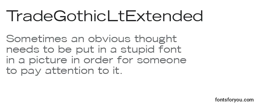 TradeGothicLtExtended Font