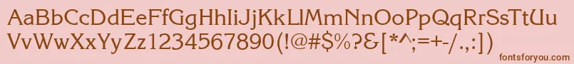 KingstonRegular Font – Brown Fonts on Pink Background