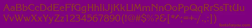 KingstonRegular Font – Brown Fonts on Purple Background