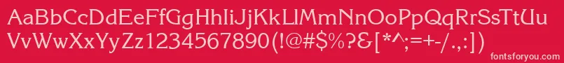 Шрифт KingstonRegular – розовые шрифты на красном фоне