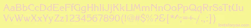 KingstonRegular Font – Pink Fonts on Yellow Background