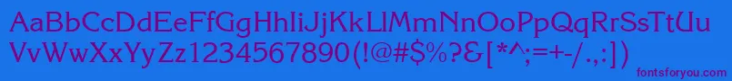 KingstonRegular Font – Purple Fonts on Blue Background