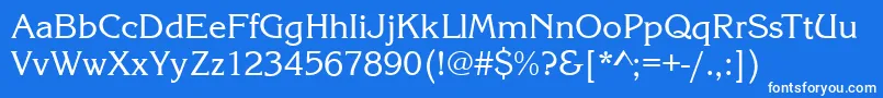 KingstonRegular Font – White Fonts on Blue Background