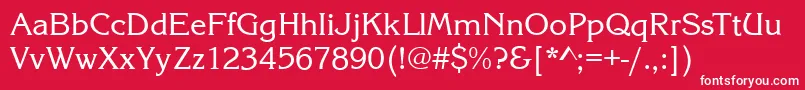 KingstonRegular Font – White Fonts on Red Background