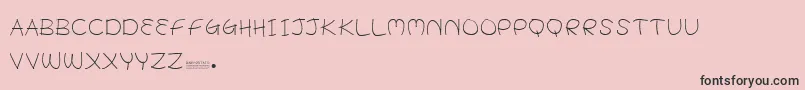 BabyPotato Font – Black Fonts on Pink Background