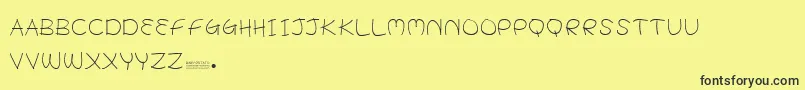 BabyPotato Font – Black Fonts on Yellow Background
