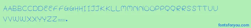 BabyPotato Font – Blue Fonts on Green Background