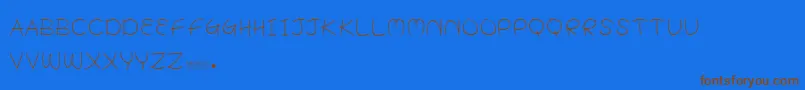 BabyPotato Font – Brown Fonts on Blue Background