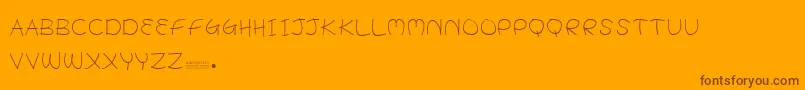 BabyPotato Font – Brown Fonts on Orange Background