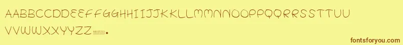 BabyPotato Font – Brown Fonts on Yellow Background
