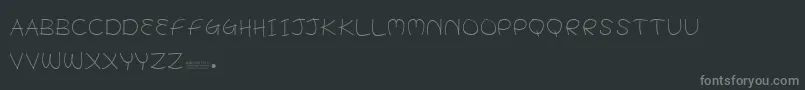 Шрифт BabyPotato – серые шрифты на чёрном фоне