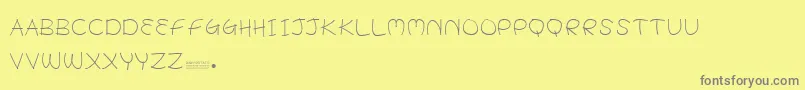 BabyPotato Font – Gray Fonts on Yellow Background