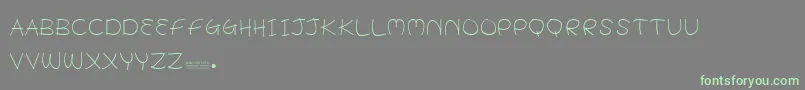 BabyPotato Font – Green Fonts on Gray Background