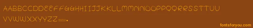 BabyPotato Font – Orange Fonts on Brown Background