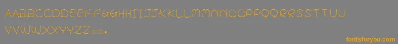 BabyPotato Font – Orange Fonts on Gray Background