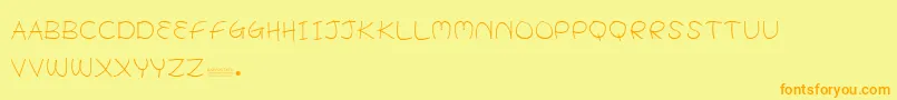 BabyPotato Font – Orange Fonts on Yellow Background
