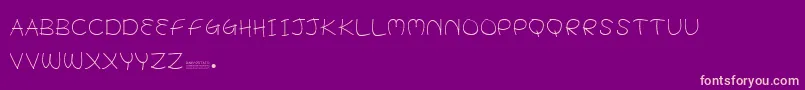 BabyPotato Font – Pink Fonts on Purple Background