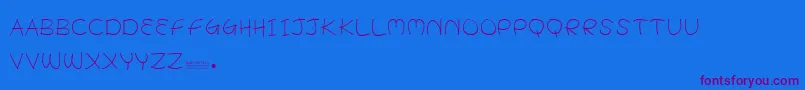 BabyPotato Font – Purple Fonts on Blue Background