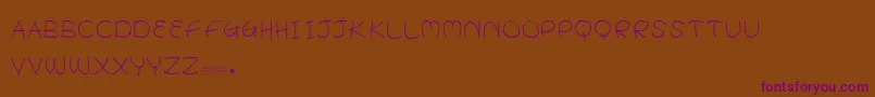 BabyPotato Font – Purple Fonts on Brown Background