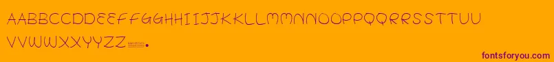 BabyPotato Font – Purple Fonts on Orange Background