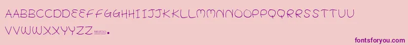 BabyPotato Font – Purple Fonts on Pink Background